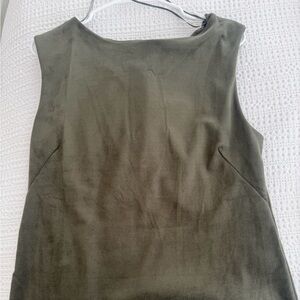 Banana Republic Dark Olive Suede Top